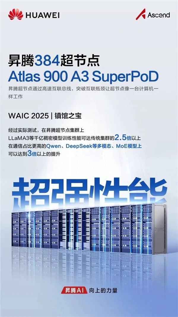 華為首次展出&ldquo;算力核彈&rdquo;！昇騰384超節點獲評WAIC 2025鎮館之寶