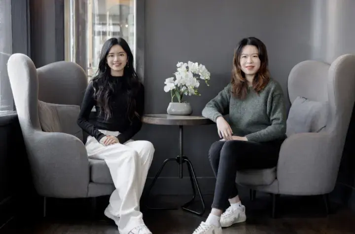 郭文景（左）和Chenlin Meng